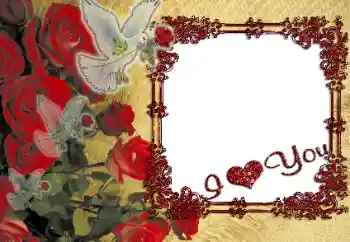 फ़ोटो फ़्रेम पर लेख: I love you! फ़ोटो फ़्रेम पर लेख: I love you!