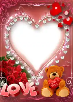 फ़ोटो फ़्रेम पर लेख: I love you!