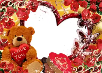 फ़ोटो फ़्रेम पर लेख: I love you!