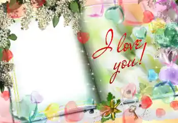 फ़ोटो फ़्रेम पर लेख: I love you! फ़ोटो फ़्रेम पर लेख: I love you!