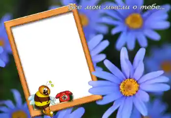 फ़ोटो फ़्रेम पर लेख: Все мои мысли о тебе...